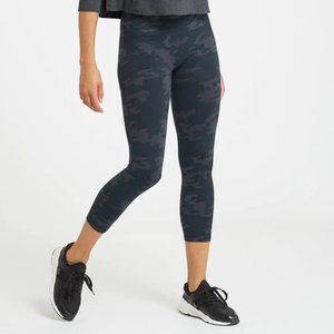 Spanx | "Look at Me Now" Seamless Cropped Leggings | Black Camo | Medium